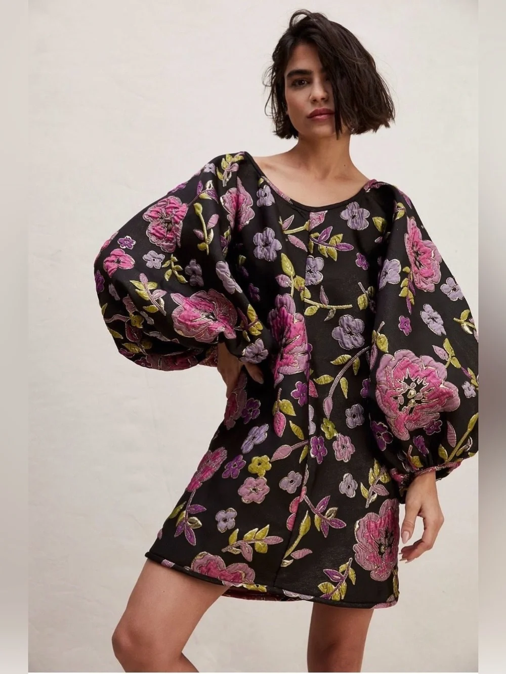 ARIANNE ELMY FREE PEOPLE Good Luck Dress in Black Size Large VGUC